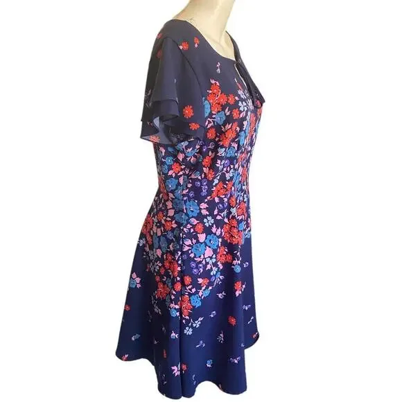 modcloth a line dress Modcloth Navy Blue Novelty Print "Marvelous Miscellany A-Line Dress" b   The Mustard Dandelion